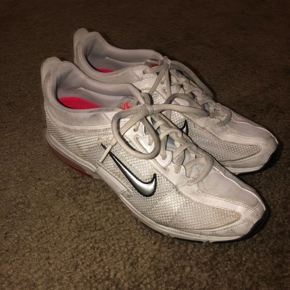 Nike white running shoes size 8.5W